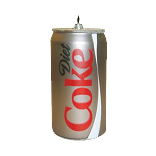 Diet Coke Can 4 3/4-Inch Glass Holiday Ornament
